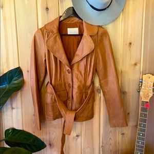 Hinge buttery leather coat